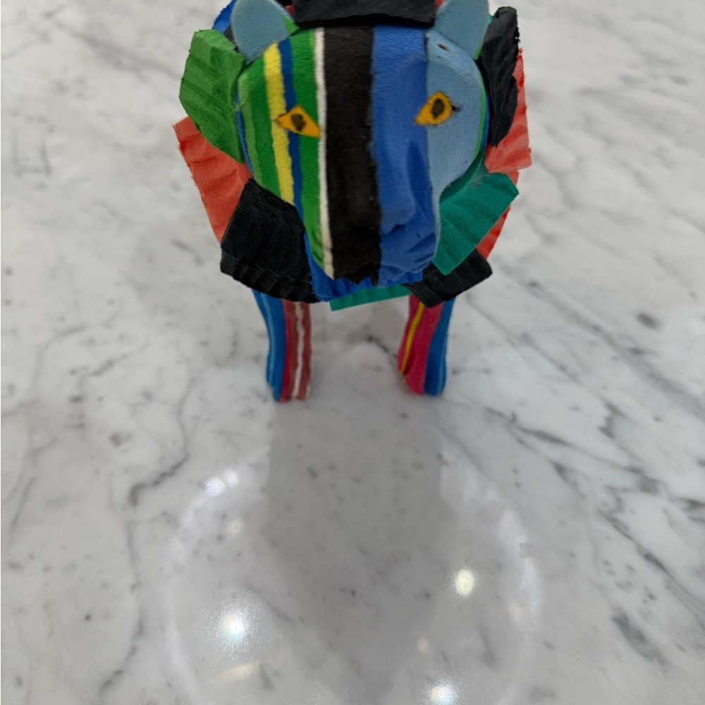 ❤️SOLD❤️ NEW Ocean Sole Handmade Recycled Flip Flop Rubber Lion Statue 6” - Picture 3 of 7